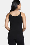 Zivame Knit Poly Thermal Spaghetti Top - Black Beauty — thumbnail 3